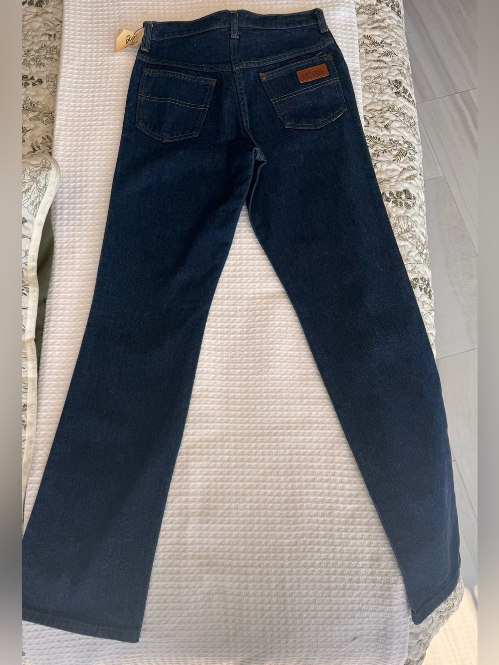 Vintage Dee Cee Women's Dark Blue Flare Jeans - Classic High-Rise Fit size 29